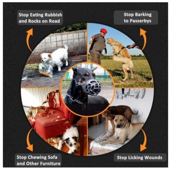 Dog Muzzle Basket Anti Barking And Chewing Dog Mouth Cover Breathable XL / 5 - Picture 9 of 14